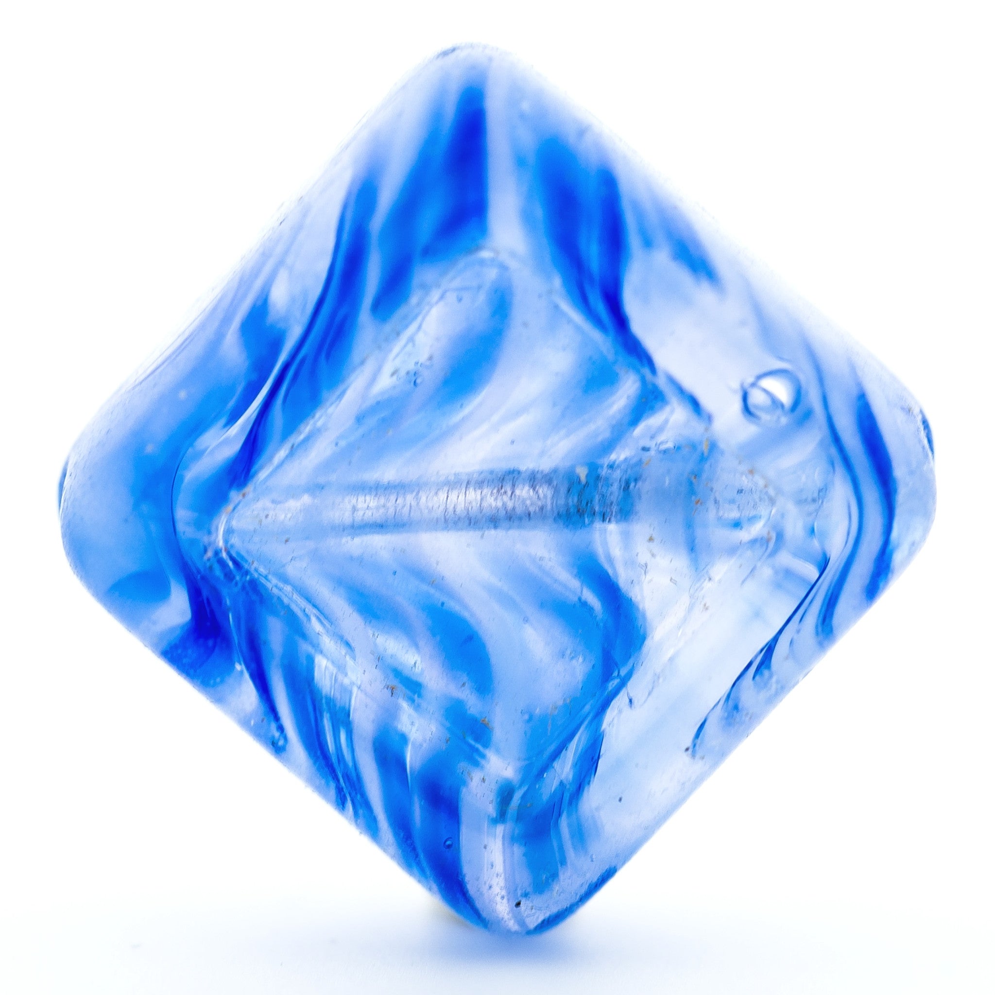 20MM Blue Quartz Glass Diamond Bead (12 pieces)