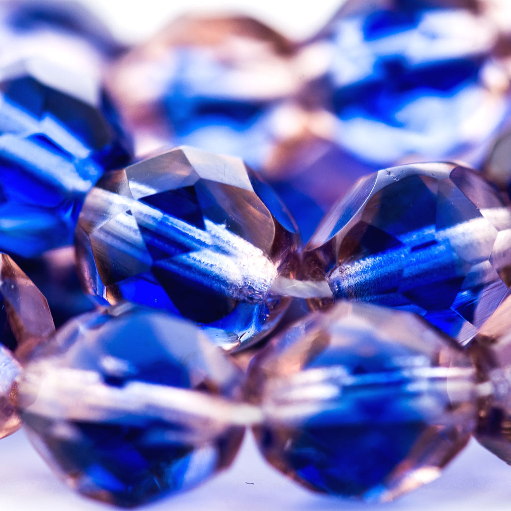 4MM Rose/Sapphire Firepolish Beads (300 pieces)