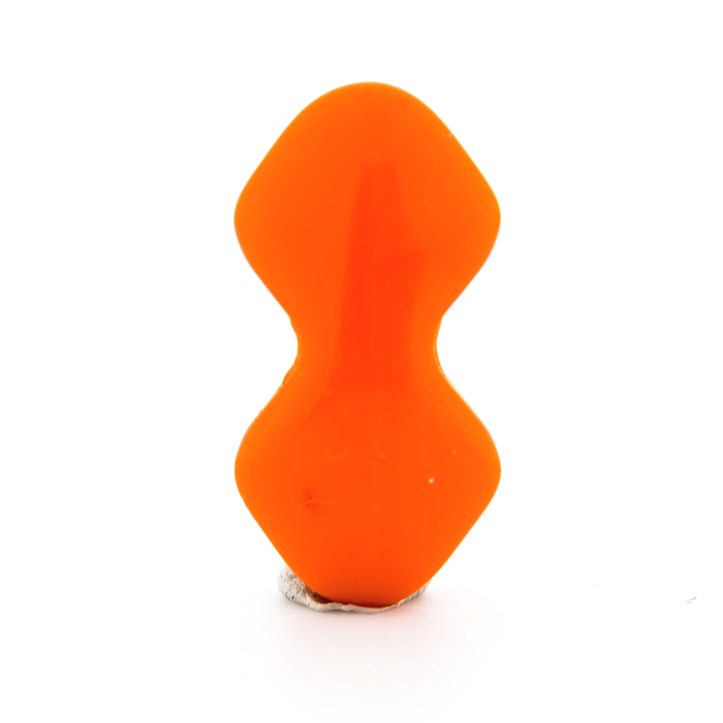 Orange Opaque Bow Shape Glass Bead (144 pieces)