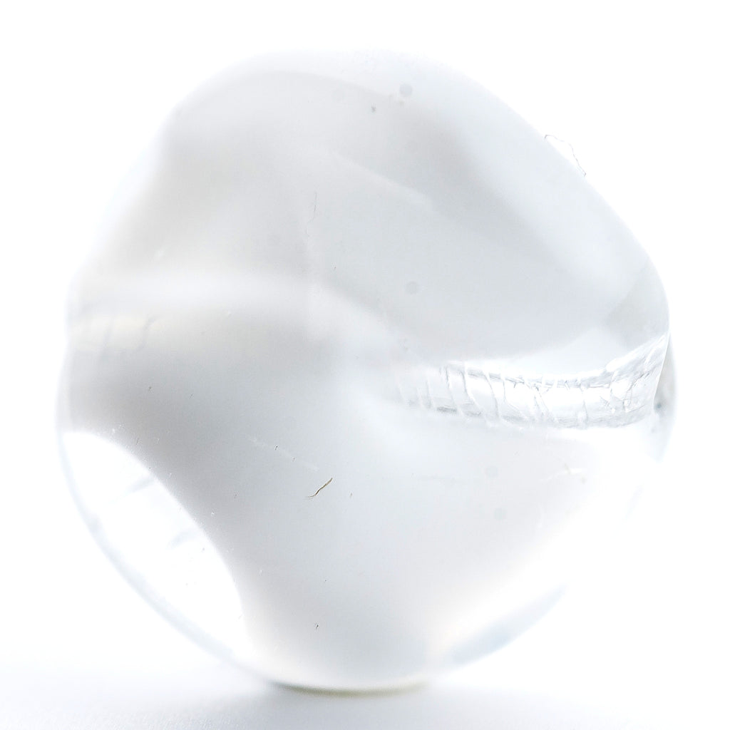 13MM White Glass Wave Bead (36 pieces)