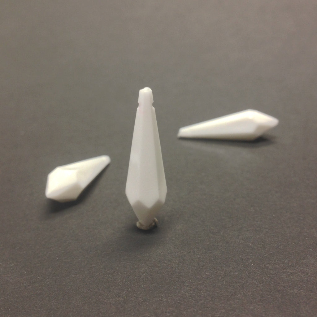 26X8MM Chalk White Faceted Drop (72 pieces)