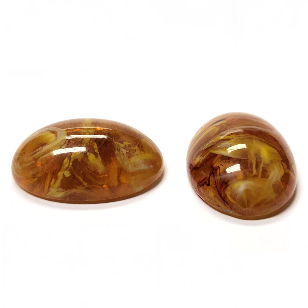 25X18MM Topaz Givre Oval Acrylic Cab (24 pieces)