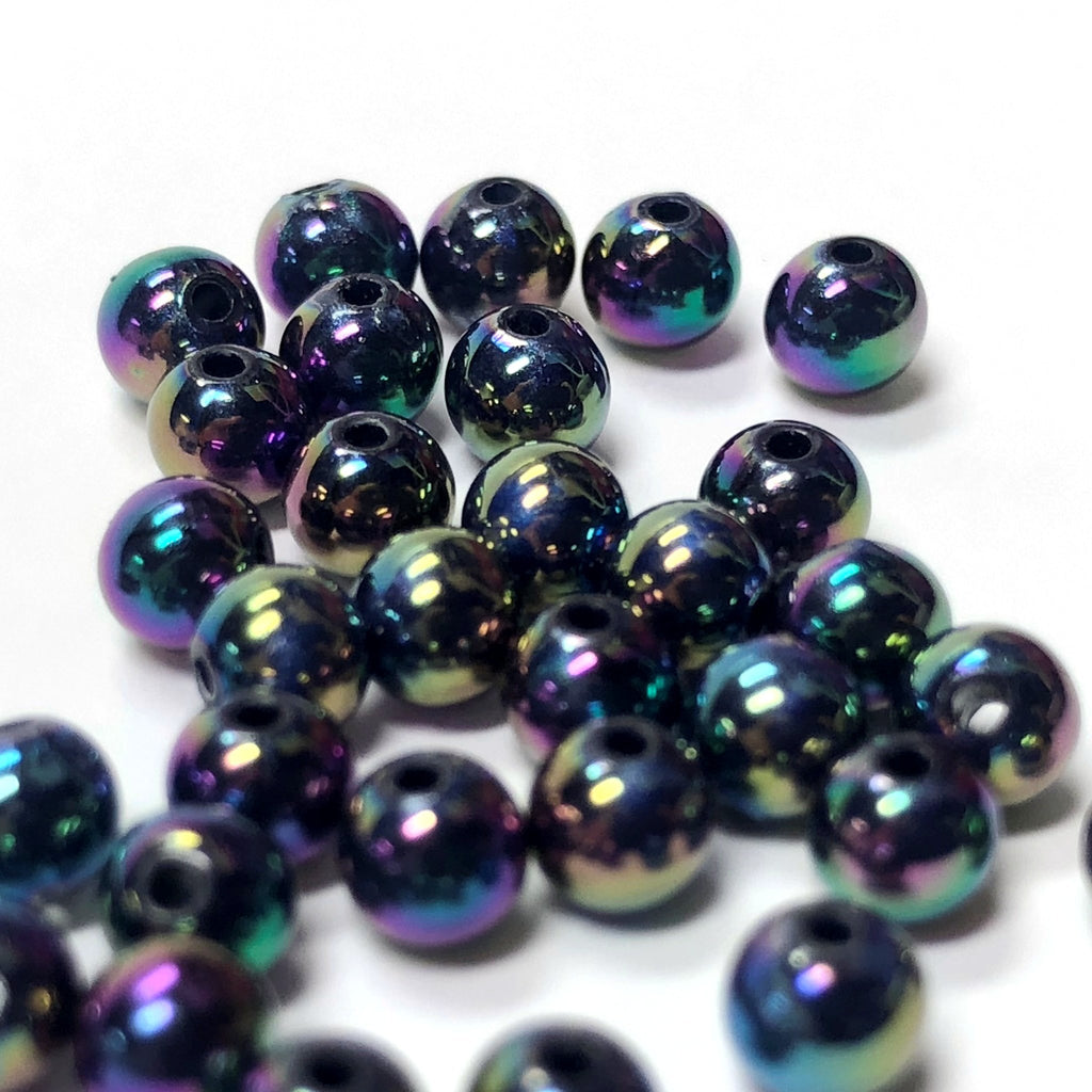 4MM Navy Silk Ab Acrylic Beads (144 pieces)