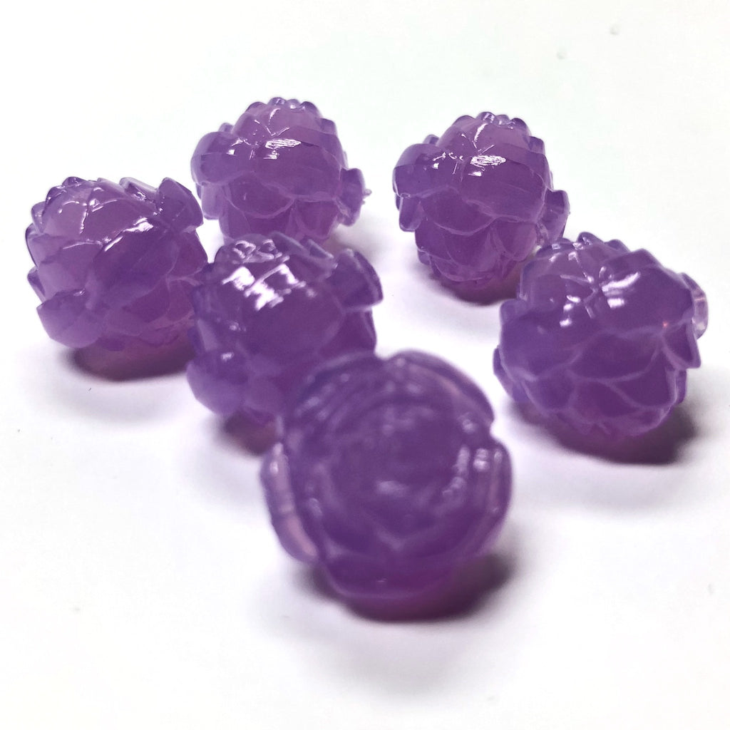 14MM Lilac Opal Rose Flower Acrylic Bead (36 pieces)
