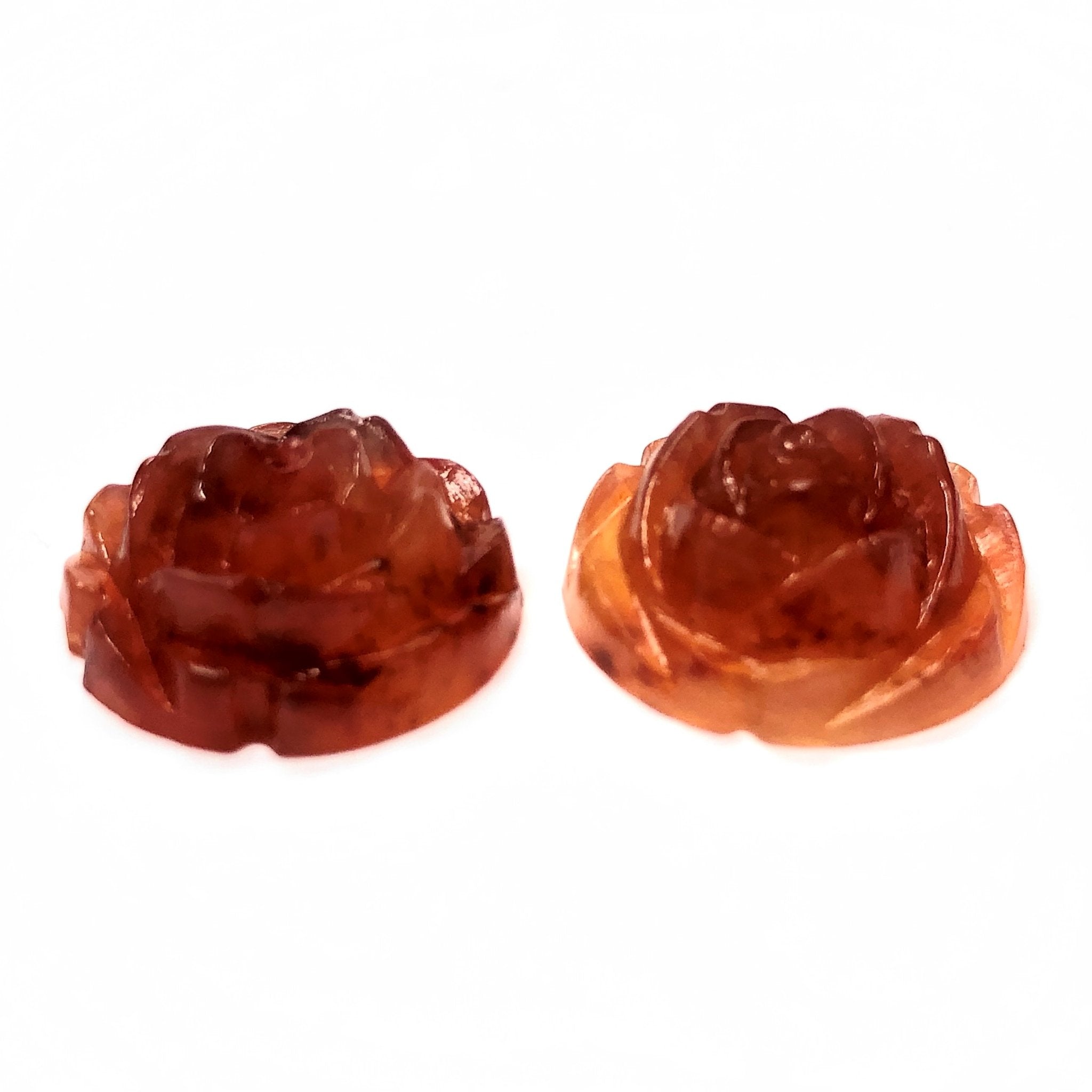 9MM Rust "Stone" Rosebud Acrylic Cab (144 pieces)