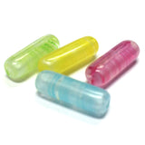 14X5MM Green Glass Tube Bead (36 pieces)