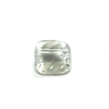 12MM Grey Square Glass Bead (72 pieces)
