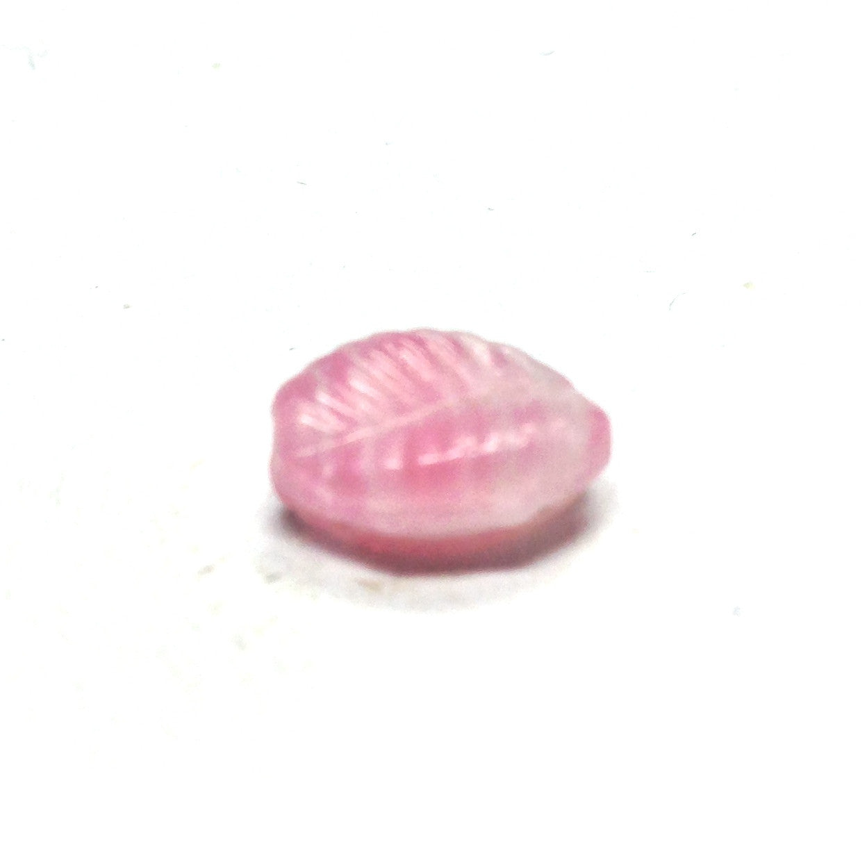 15X10MM Pink Glass Leaf Bead (36 pieces)