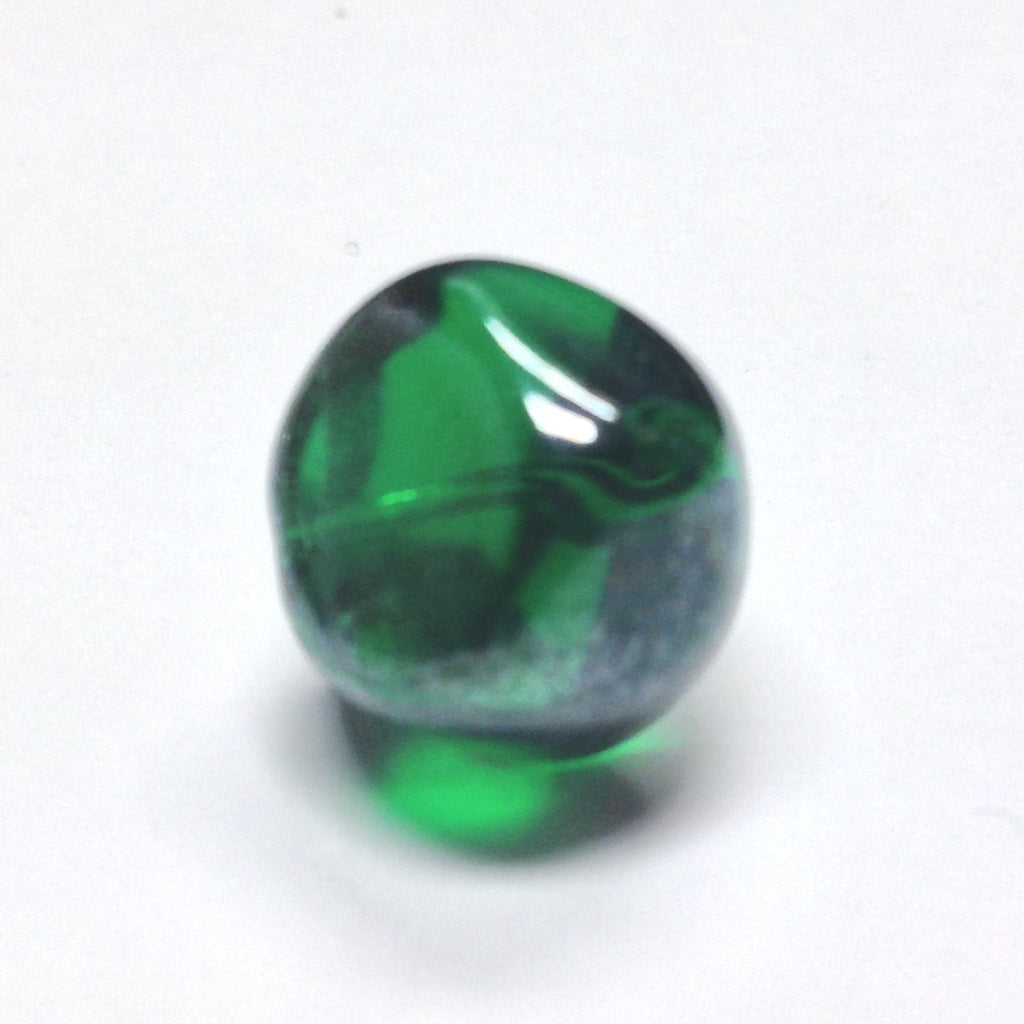 10MM Emerald Green Glass Nugget Bead (36 pieces)