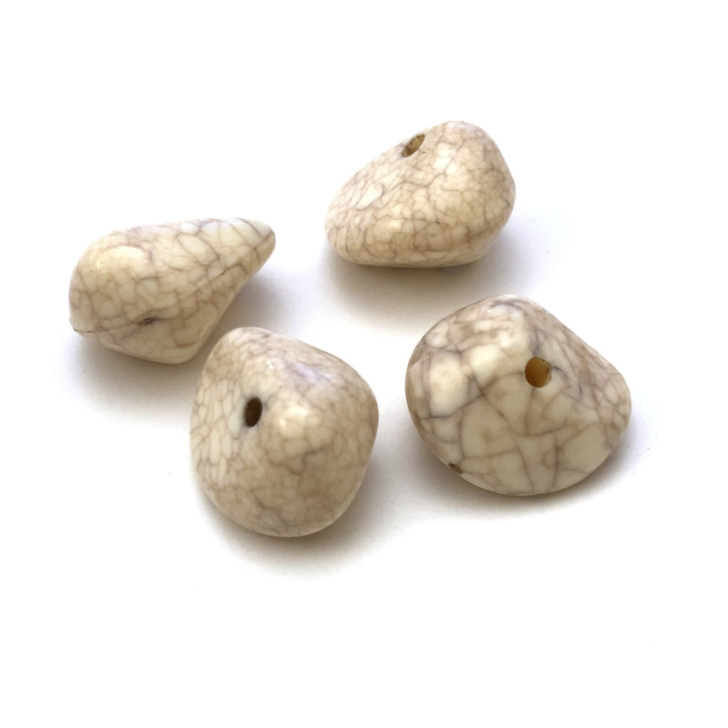 15MM "Fractured Ivory" Barq. Bead (72 pieces)