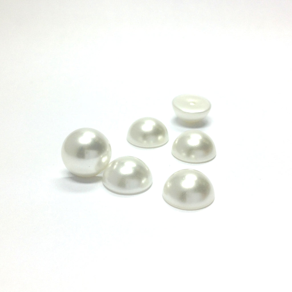 10MM High Dome White Pearl Cab (576 pieces)