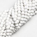 4MM Chalk White Beads 30" (1 dozen strands)