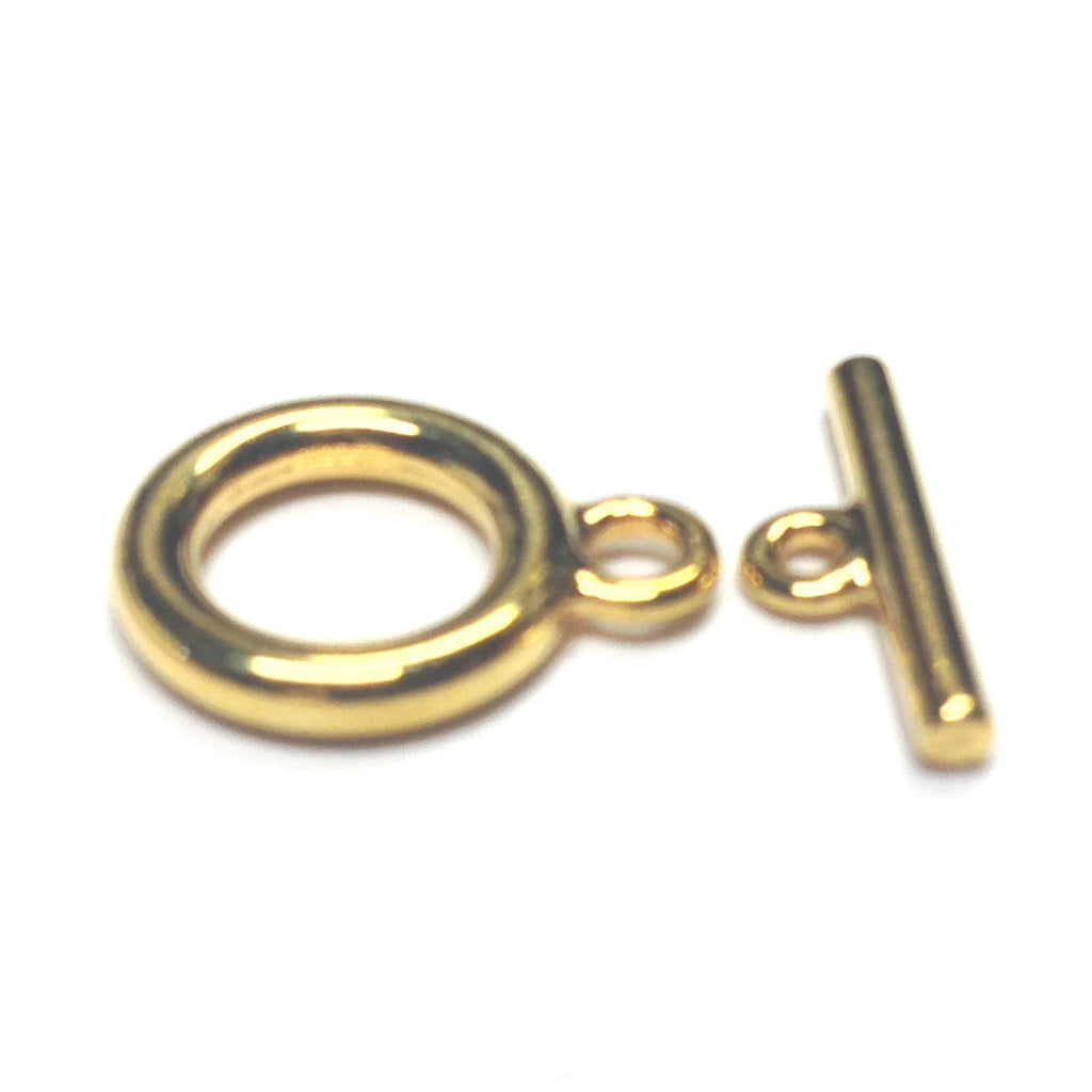 11MM Gold Plate Toggle Clasp (2 Piece Set) (144x2 pieces)