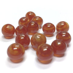 10MM Amber Topaz Round Glass Bead (72 pieces)