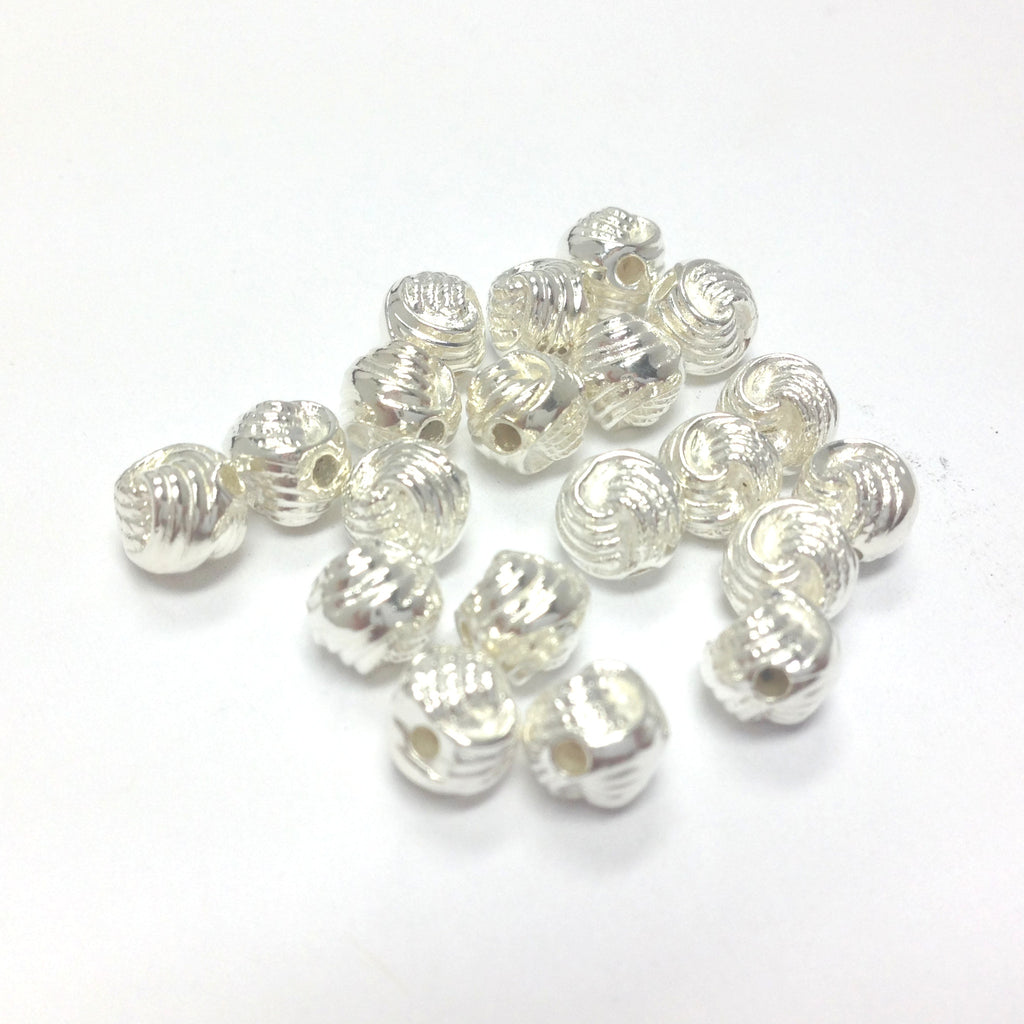 6MM Silver Knotted Rope Bead (144 pieces)