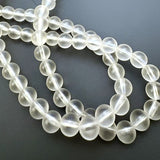 12MM CRYSTAL MAT ROUND BEADS STRUNG 30" (12 strings)