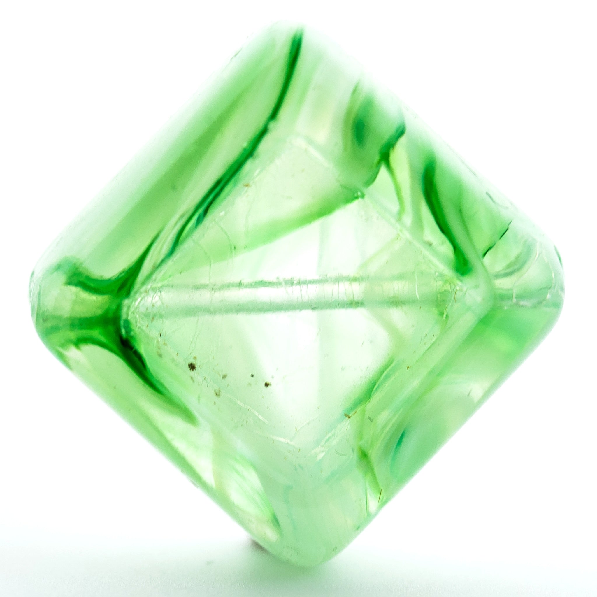 20MM Green Quartz Glass Diamond Bead (12 pieces)