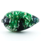 18X10MM Emerald Green Foil Pearshape Bead (4 pieces)