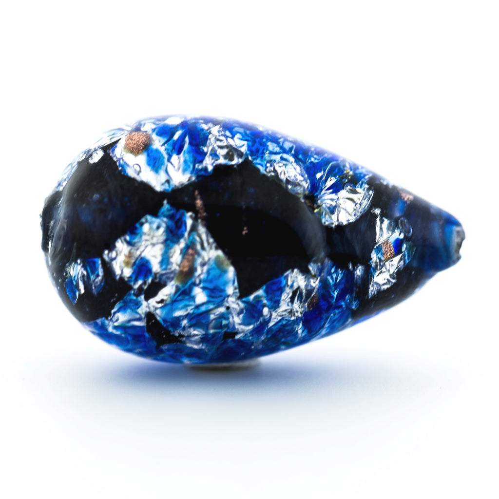 24X14MM Sapphire Foil Pearshape Bead (2 pieces)