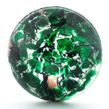18MM Emerald Green Foiled Cabechon (2 pieces)