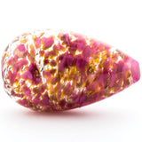 24X14MM Pink Foiled Pearshape Bead (2 pieces)