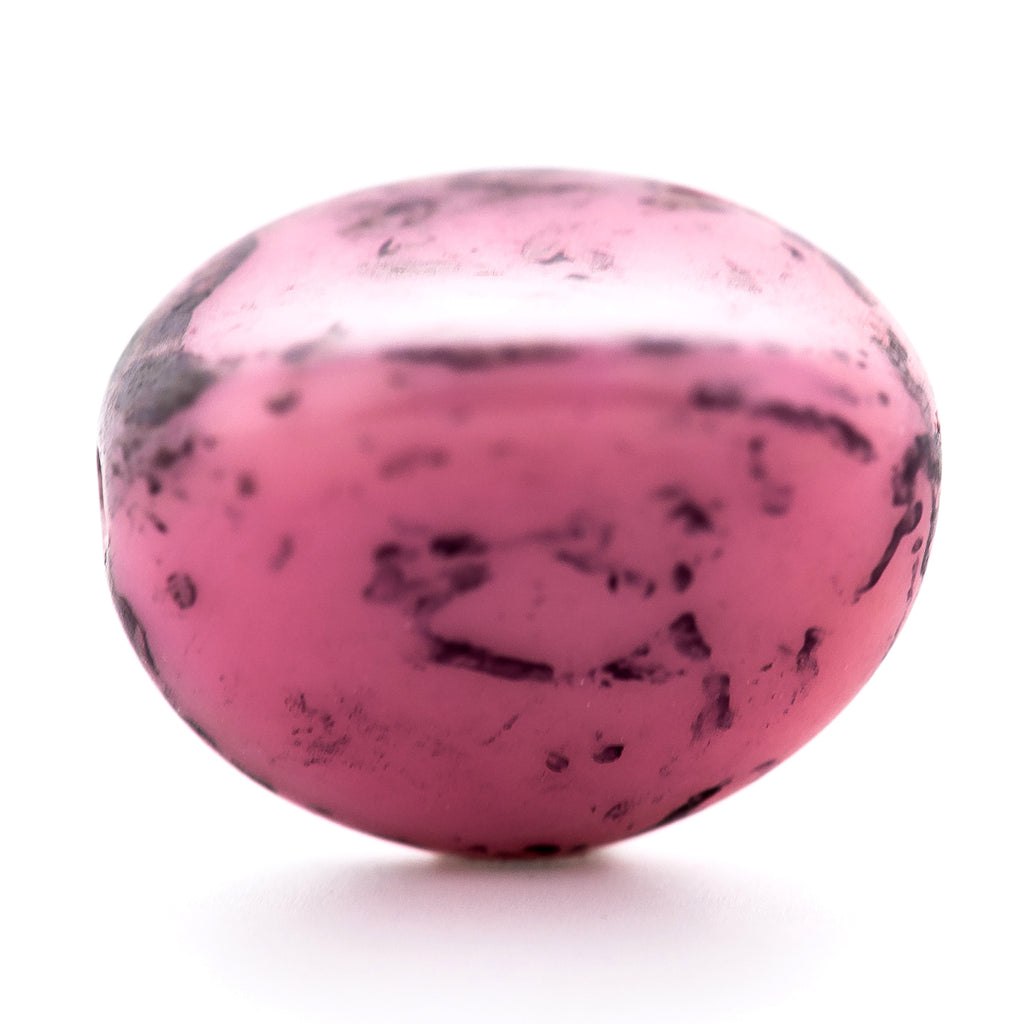 Large Pink Matrix Glass Nugget Bead (72 pieces)