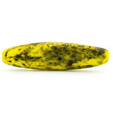 Yellow w/Black Glass Oval Bead (12 pieces)