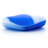 Blue w/L.Blue Glass Flat Nugget Bead (12 pieces)