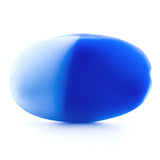 Blue w/L.Blue Glass Flat Nugget Bead (12 pieces)
