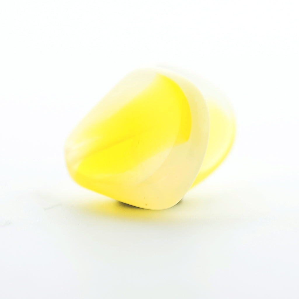 19MM Yellow/Wht.Opal Interlock Bead (24 pieces)