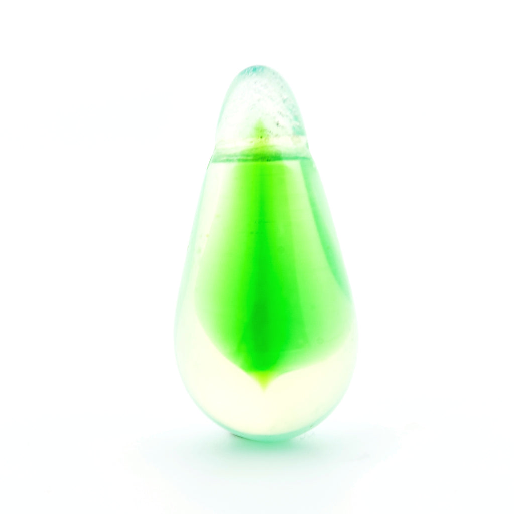20X10MM Green/White Opal Drop (24 pieces)