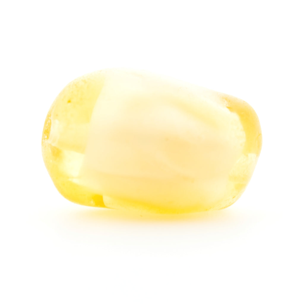18MM Beige Glass Oval Bead (24 pieces)