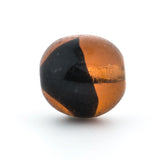 10MM Topaz/Black Glass Round Bead (72 pieces)