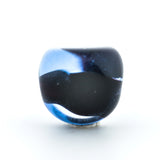 8MM Sapphire 3-Sided Glass Bead (144 pieces)