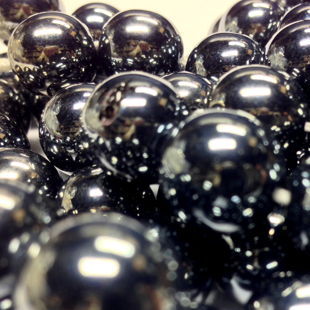 4MM Gunmetal Glass Round Beads (1200 pieces)