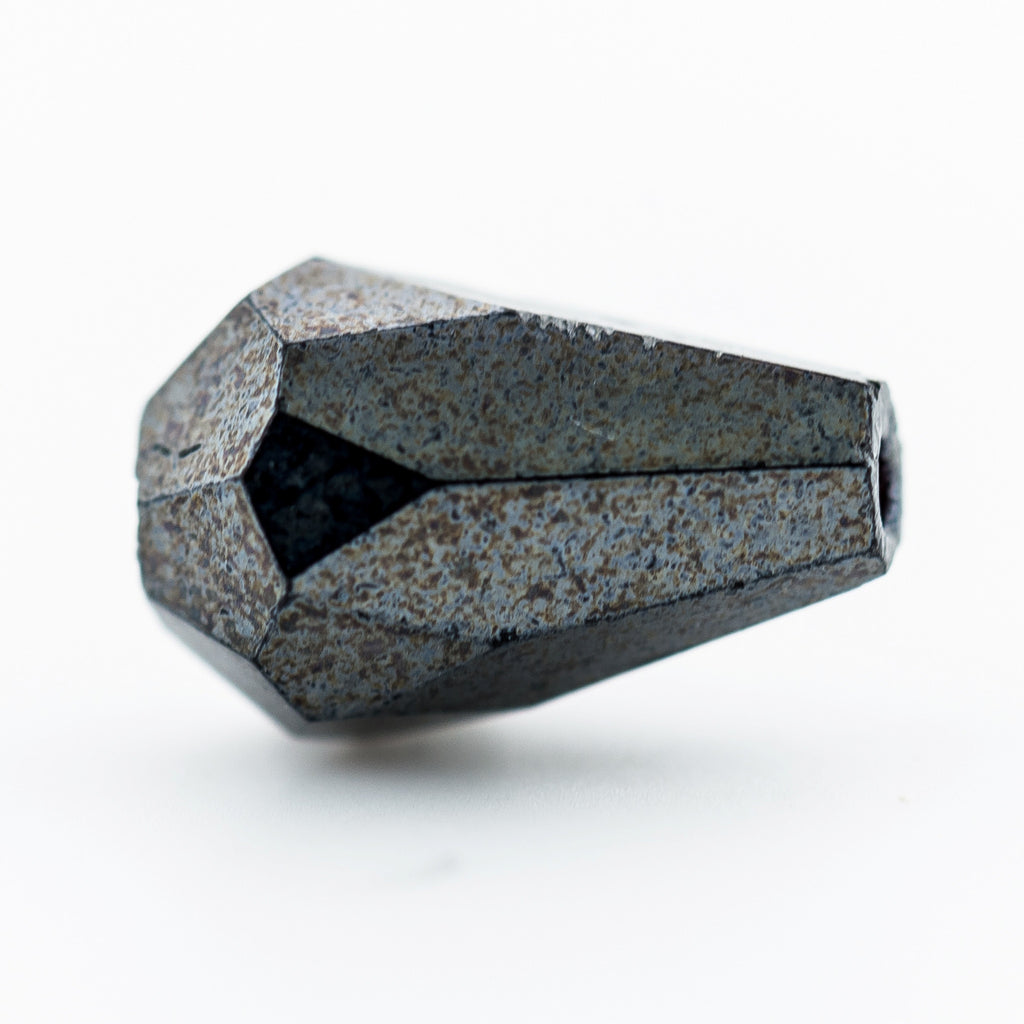 7X5MM Gunmetal Pear Glass Beads (300 pieces)