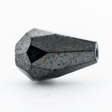 10X7MM Gunmetal Pear Glass Beads (100 pieces)