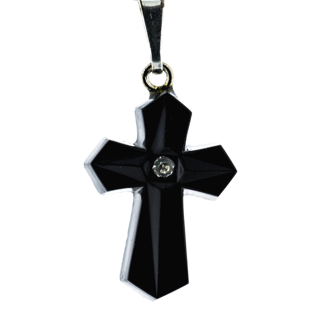 20X14MM Black Cross Pendant (12 pieces)