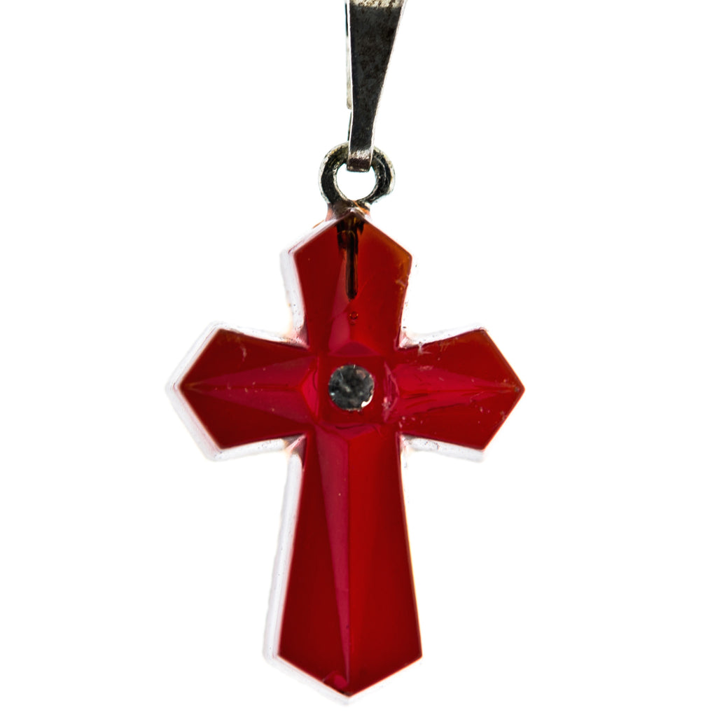 20X14MM Ruby Cross Pendant (12 pieces)