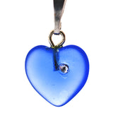 11MM Sapphire Mat Heart Drop w/Crystal Pp (12 pieces)