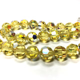 10MM Jonquil Ab Cut Crystal Faceted Beads (60 pieces)