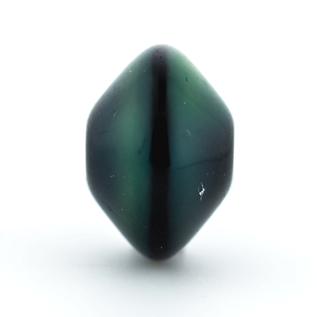 12MM Green/Blk.Glass Pyramid Bead (36 pieces)