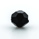 4MM Black Faceted Round Pl. Bead (500 pieces)