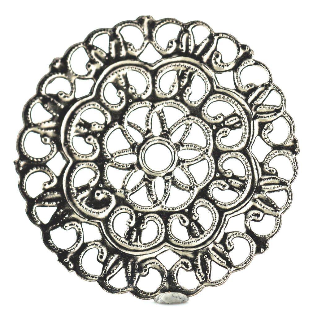 26MM Silver Filigree Disc (12 pieces)