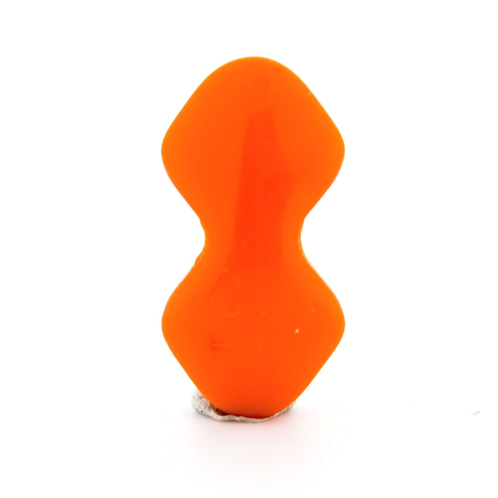 Orange Opaque Bow Shape Glass Bead (144 pieces)