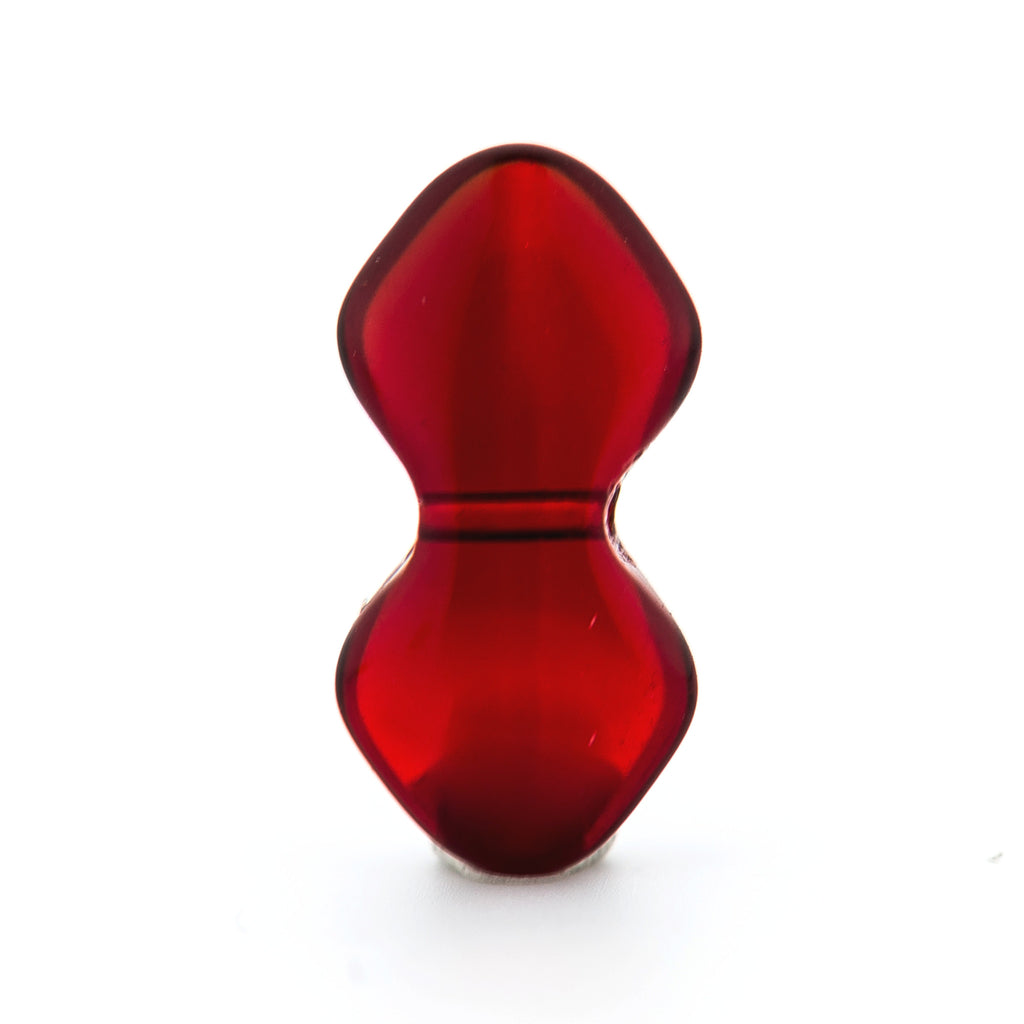 Ruby Bow Shape Glass Bead (144 pieces)