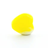 8MM Yellow Small Glass Heart Bead (72 pieces)