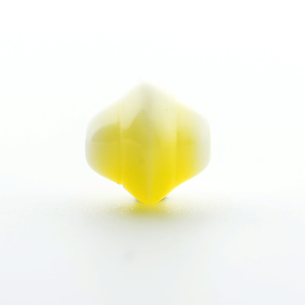 6MM Yellow Glass Pyramid Bead (144 pieces)