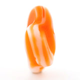 12MM Orange Glass Flower Rondel Bead (72 pieces)