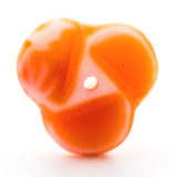 12MM Orange Glass Flower Rondel Bead (72 pieces)